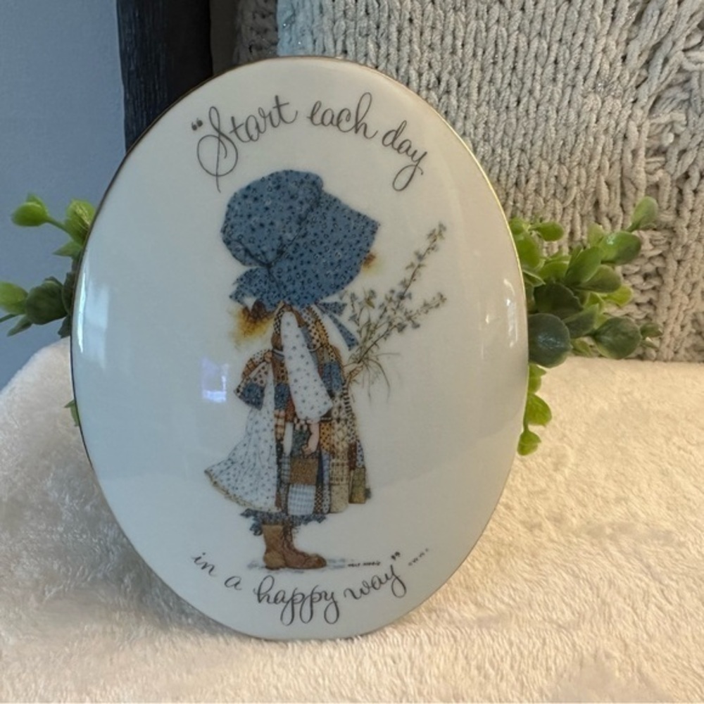 Vintage Holly Hobby Porcelain Plaque